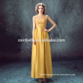 Elegant Golden Yellow Long Evening Dress Yellow Satin Prom Dresses 2017